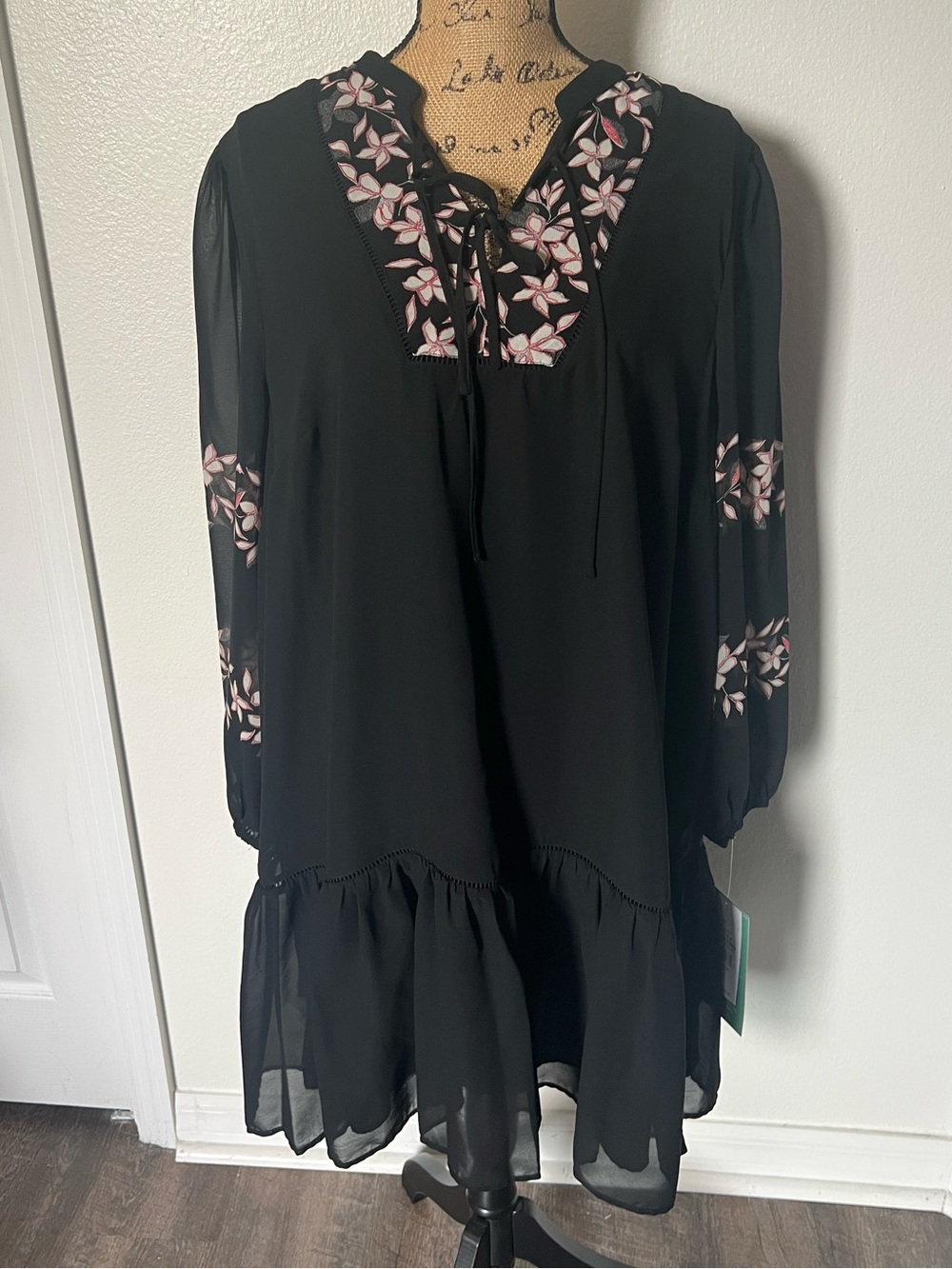 Sam And Jess Women's Plus 3/4 Sleeve Babydoll Dress- Size 1X